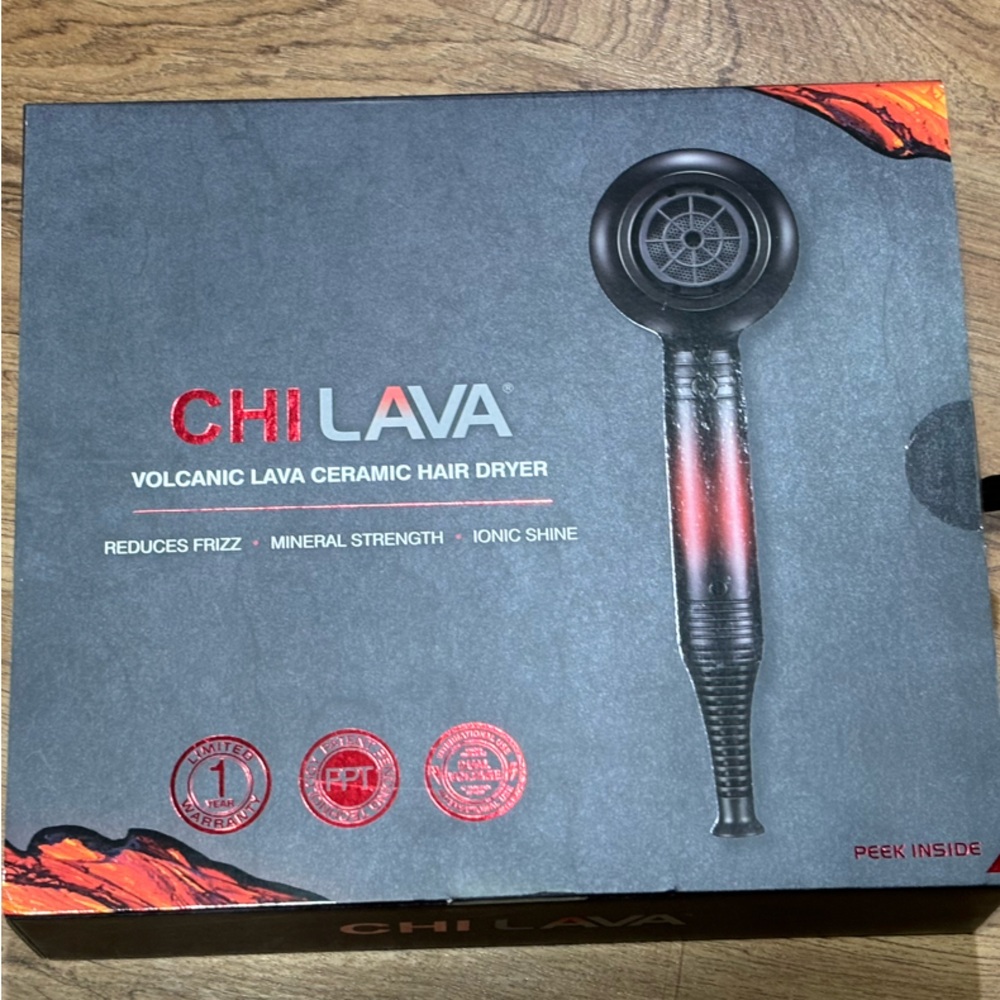 Lava Ceramic Hair Dryer - Black and Red